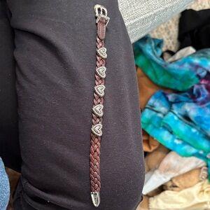 Brighton Brown and Silver Heart Bracelet